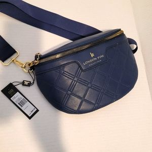 London Fog Navy Fanny Pack NWT